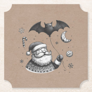 Dessous-de-verre En Papier Père Noël des griffes