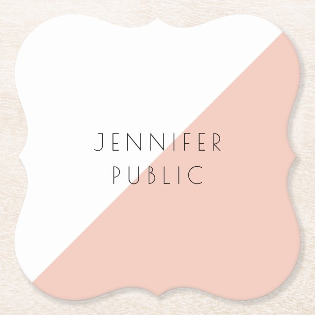 Dessous-de-verre En Papier Personnalisé Moderne Élégant Simple Modèle tendanc (Devant)