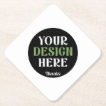 Dessous-de-verre En Papier personnalisé, unique, élégant et minimaliste hersh<br><div class="desc">Ce design est accessible à tous. N'hésitez pas à personnaliser le logo,  les images,  le texte et les couleurs selon vos préférences. Merci beaucoup.</div>