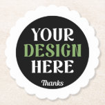 Dessous-de-verre En Papier personnalisé, unique, élégant et minimaliste hersh<br><div class="desc">Ce design est accessible à tous. N'hésitez pas à personnaliser le logo,  les images,  le texte et les couleurs selon vos préférences. Merci beaucoup.</div>