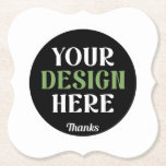 Dessous-de-verre En Papier personnalisé, unique, élégant et minimaliste hersh<br><div class="desc">Ce design est accessible à tous. N'hésitez pas à personnaliser le logo,  les images,  le texte et les couleurs selon vos préférences. Merci beaucoup.</div>