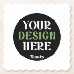 Dessous-de-verre En Papier personnalisé, unique, élégant et minimaliste kiss<br><div class="desc">Ce design est accessible à tous. N'hésitez pas à personnaliser le logo,  les images,  le texte et les couleurs selon vos préférences. Merci beaucoup.</div>