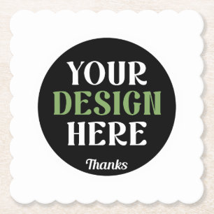 Dessous-de-verre En Papier personnalisé, unique, élégant et minimaliste kiss 