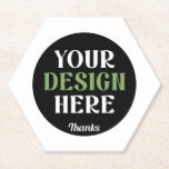 Dessous-de-verre En Papier personnalisé, unique, élégant & minimaliste hershe<br><div class="desc">Ce design est accessible à tous. N'hésitez pas à personnaliser le logo,  les images,  le texte et les couleurs selon vos préférences. Merci beaucoup.</div>