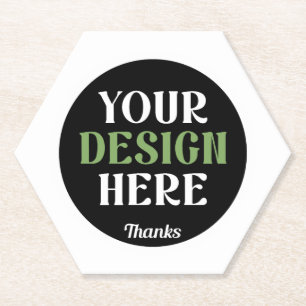 Dessous-de-verre En Papier personnalisé, unique, élégant & minimaliste hershe