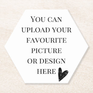 Dessous-de-verre En Papier Personnaliser Hexagon