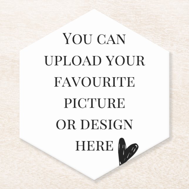 Dessous-de-verre En Papier Personnaliser Hexagon Pointé Haut (Devant)