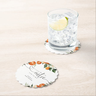 Dessous-de-verre En Papier Petit baby shower d'agrumes