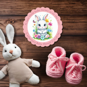 Dessous-de-verre En Papier Petit Bunny Jardin Fleur sauvage Baby shower de Pâ