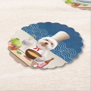 Dessous-de-verre En Papier Petit Chien Chef