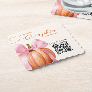 Dessous-de-verre En Papier Petit Ruban de Baby Shower Citrouille – Salem Roma