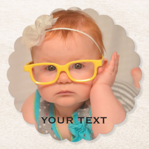 Dessous-de-verre En Papier Photo Famille de bébé mignonne