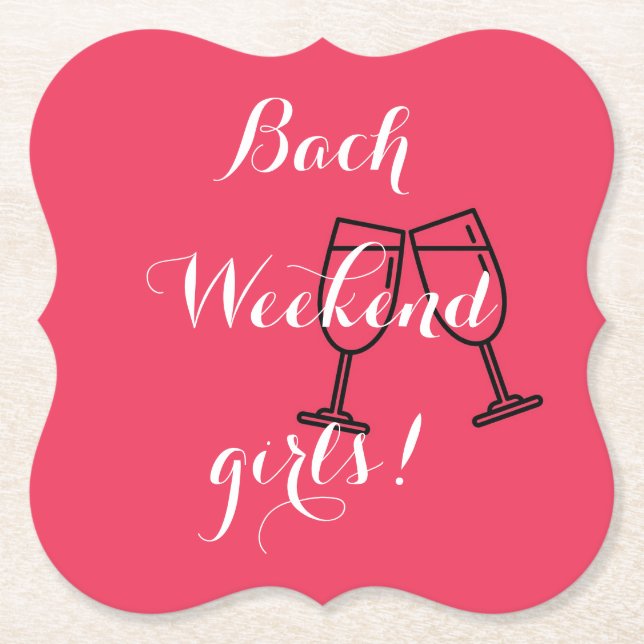 Dessous-de-verre En Papier pink bachelorette  (Devant)