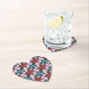 Dessous-de-verre En Papier Planche à découper à motif floral tropical sans co
