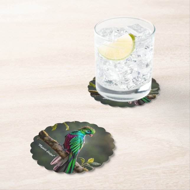 Dessous-de-verre En Papier "Plume vid" (En situation)