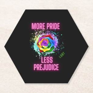 Dessous-de-verre En Papier Plus Fierté Moins Préjudice LGBT Sticker Flower