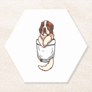Dessous-de-verre En Papier Pocket St Bernard Puppy