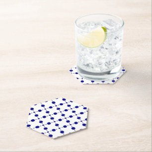 Dessous-de-verre En Papier Pois Bleus de la Marine, Motif à points Polka, poi