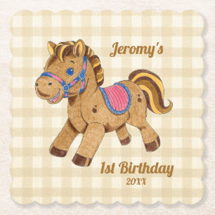 Dessous-de-verre En Papier Porte-verre Licorne Baby Shower