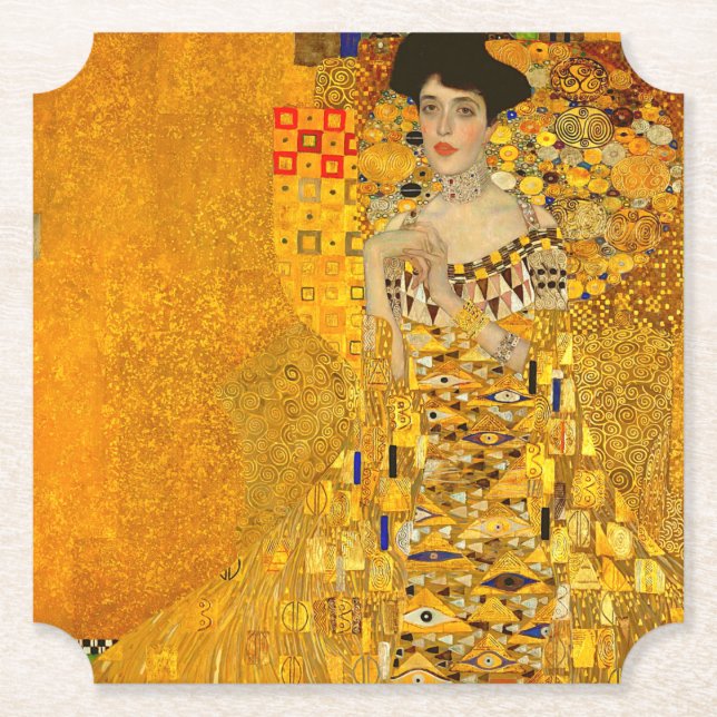 Dessous-de-verre En Papier Portrait d'Adele Bloch-Bauer I de Gustav Klimt (Devant)