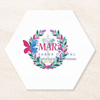 Dessous-de-verre En Papier Posavasos de cartón Delantal — Marca con sabor