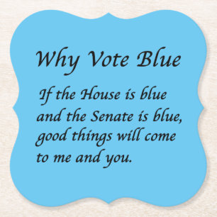 Dessous-de-verre En Papier Pourquoi voter bleu en 2024