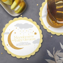 Poutres de lune et rêves de bébé baby shower jaune