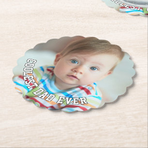 Dessous-de-verre En Papier Première Fête des Pères Papa le Plus Cool Bébé Pho
