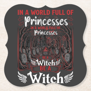 Dessous-de-verre En Papier Princesses Soyez Sorcière Halloween Château Chaudr