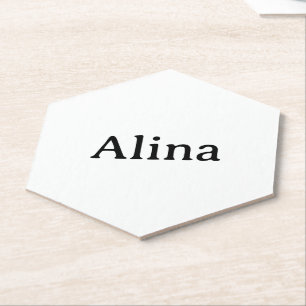 Dessous-de-verre En Papier Promotion de la marque 4" x 4" Hexagone pointu