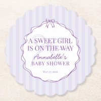 Purple Coquette Bow Pastel Lavender Baby shower