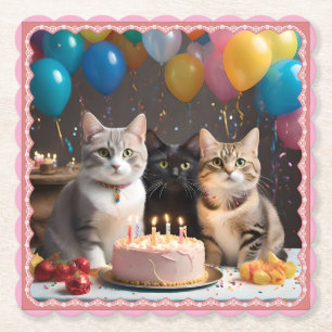 Dessous-de-verre En Papier Purrfect Celebration : A Cat's Birthday Party,