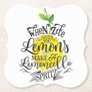 Dessous-de-verre En Papier "Quand la vie vous donne des citrons, faites