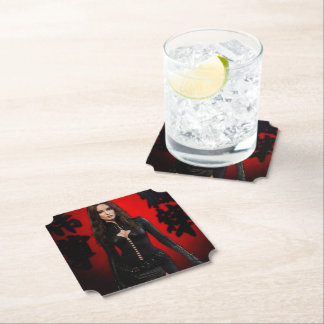 Dessous-de-verre En Papier Red Black paper coaster