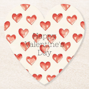 Dessous-de-verre En Papier Red Sweet Hearts Saint Valentin