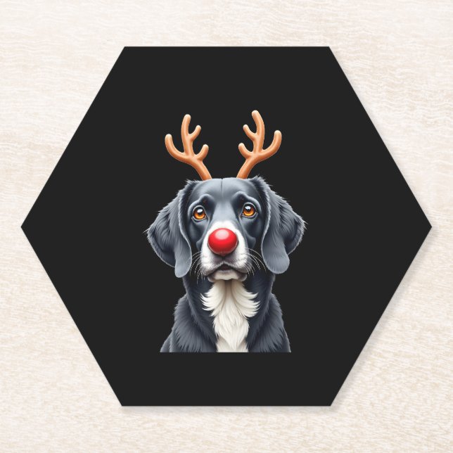 Dessous-de-verre En Papier Reindeer Great Dane Christmas Great Dane Dog Mom D (Devant)