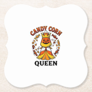 Dessous-de-verre En Papier Reine Candy Corn Vintage Halloween Candy Shirt Art