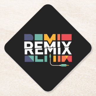 Dessous-de-verre En Papier Remix Audio | DJ Music Retro Geometric Graphic