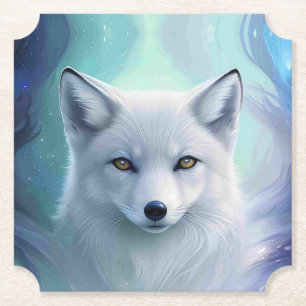 Dessous-de-verre En Papier Renard blanc Extraordinaire sur Icy Land