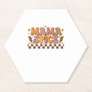 Dessous-de-verre En Papier Retro Automne Citrouille Thanksgiving Famille Mama