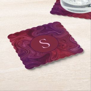 Dessous-de-verre En Papier Riche Fleur de Vigne Bio Violet