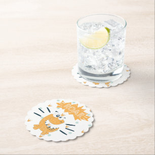Dessous-de-verre En Papier ROAR Dinosaur Anniversaire