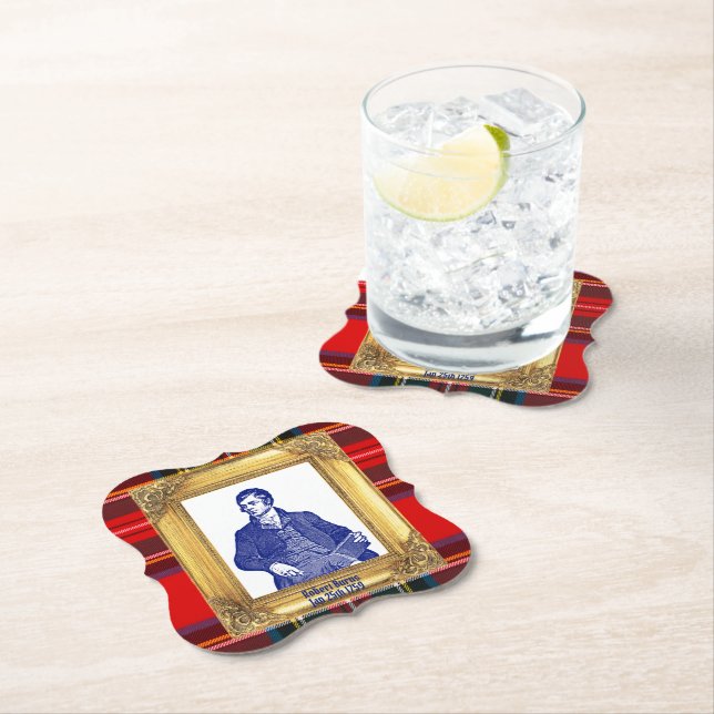 Dessous-de-verre En Papier Robert Burns Royal Stewart Plaid Jan 25 Cocktail (En situation)