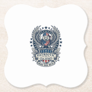 Dessous-de-verre En Papier Rocker du bandana patriotique Méta musique Old Glo