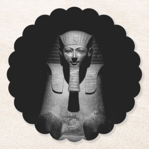 Dessous-de-verre En Papier Roi pharaon noir et blanc