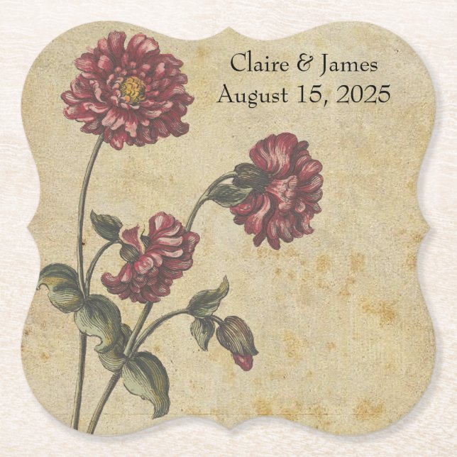 Dessous-de-verre En Papier Romance gothique Mariage Dessous de verre papier f (Devant)