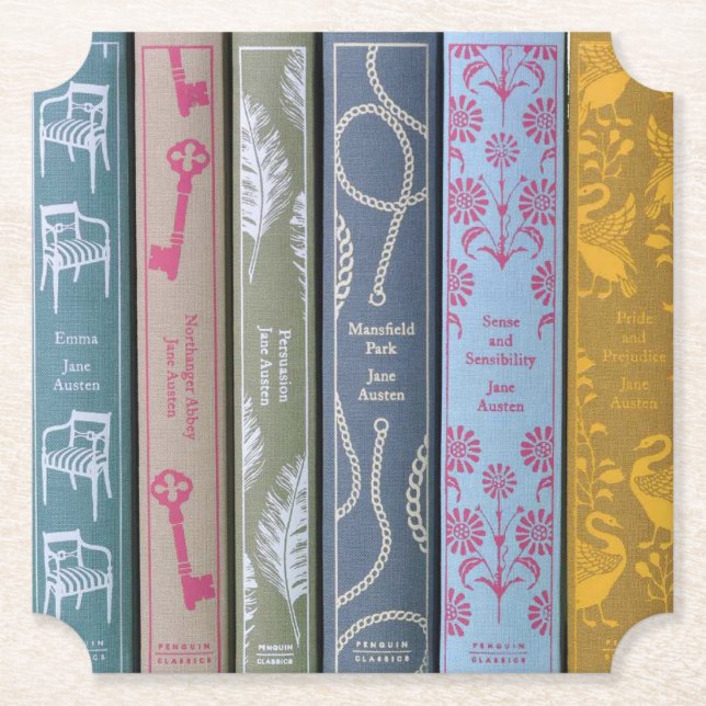 Dessous-de-verre En Papier Romans de Jane Austen  (Devant)