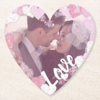 Romantique Coeurs roses Aimer Photo personnalisée