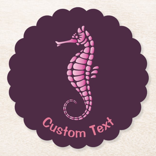 Dessous-de-verre En Papier Rose de Seahorse (Devant)