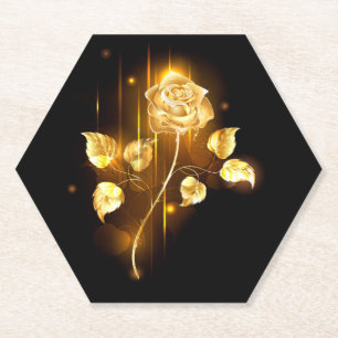 Dessous-de-verre En Papier Rose d'or ( rose d'or )